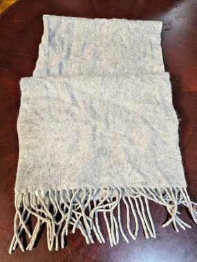 Portolano Classic Cashmere Fringe Scarf, Gray